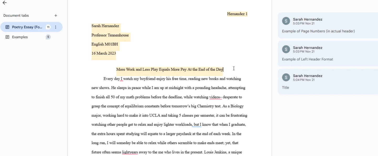 An Example of Rough Draft Editing
